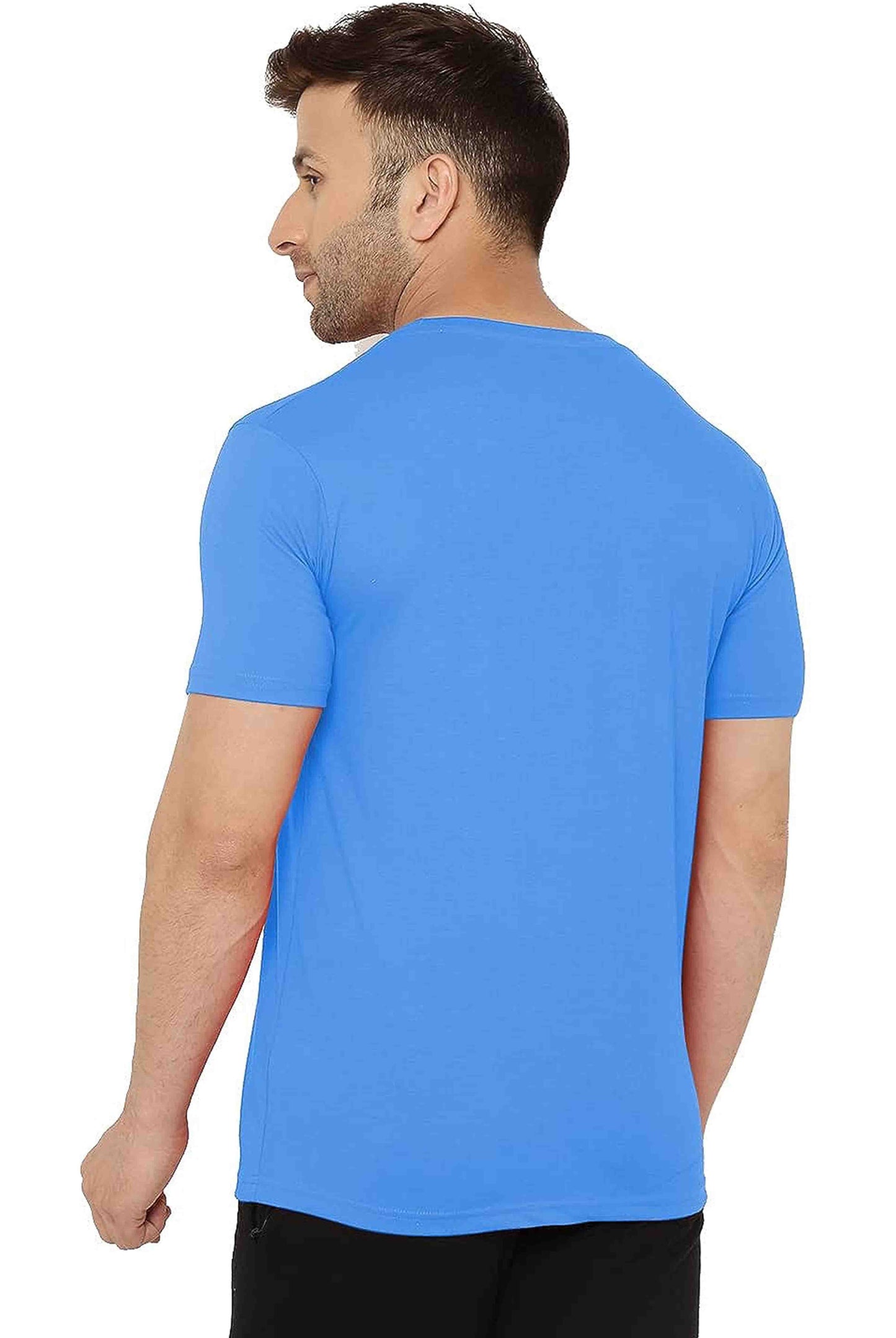 Howzat Cricket Men's Electric Blue Cotton T-Shirt