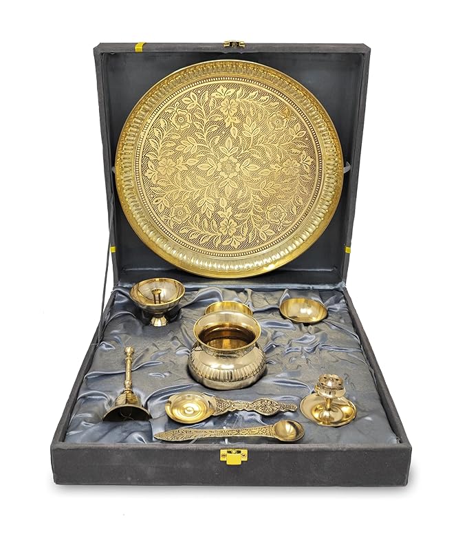 Brass Pooja Thali Set