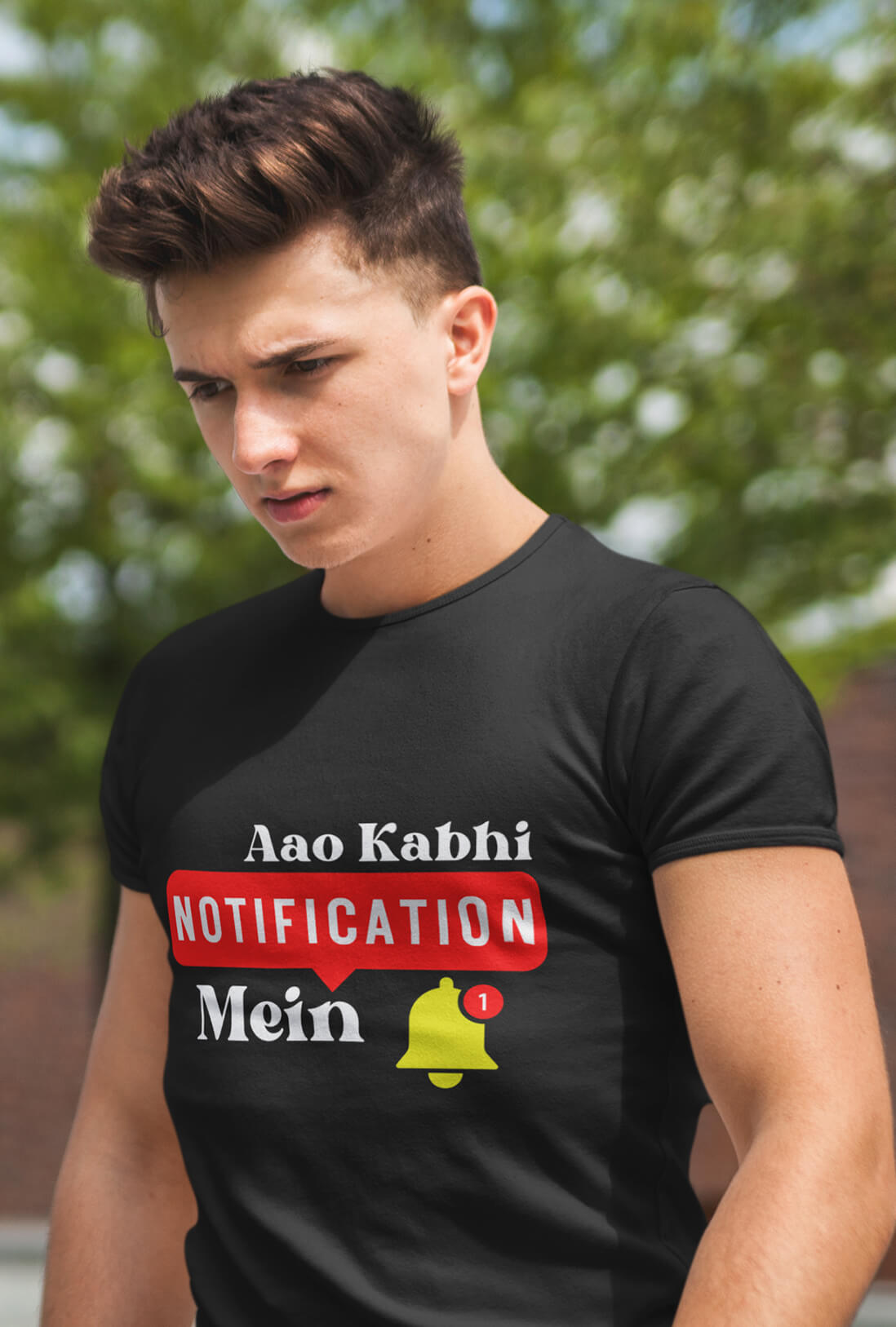 Aao Kabhi Notification Mein Men's Cotton T-Shirt