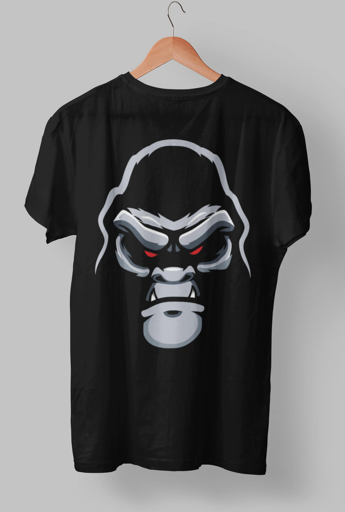 Angry Gorilla Men's Back Print T-Shirt