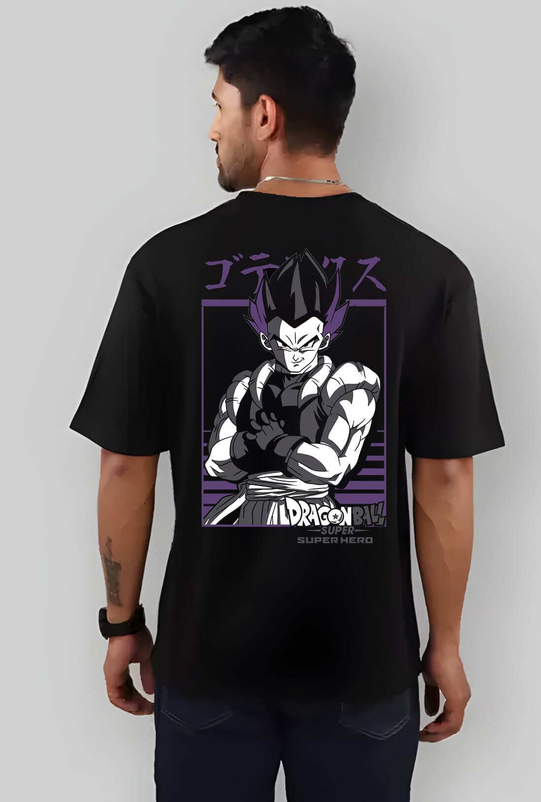 Vegeta Men's Back Print Oversized T-Shirt - photo 3 of 3