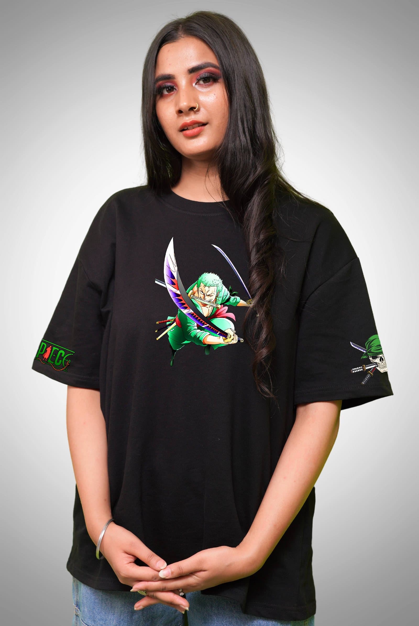 One Piece Zoro Women's Black Oversized T-Shirt - photo 2 of 3