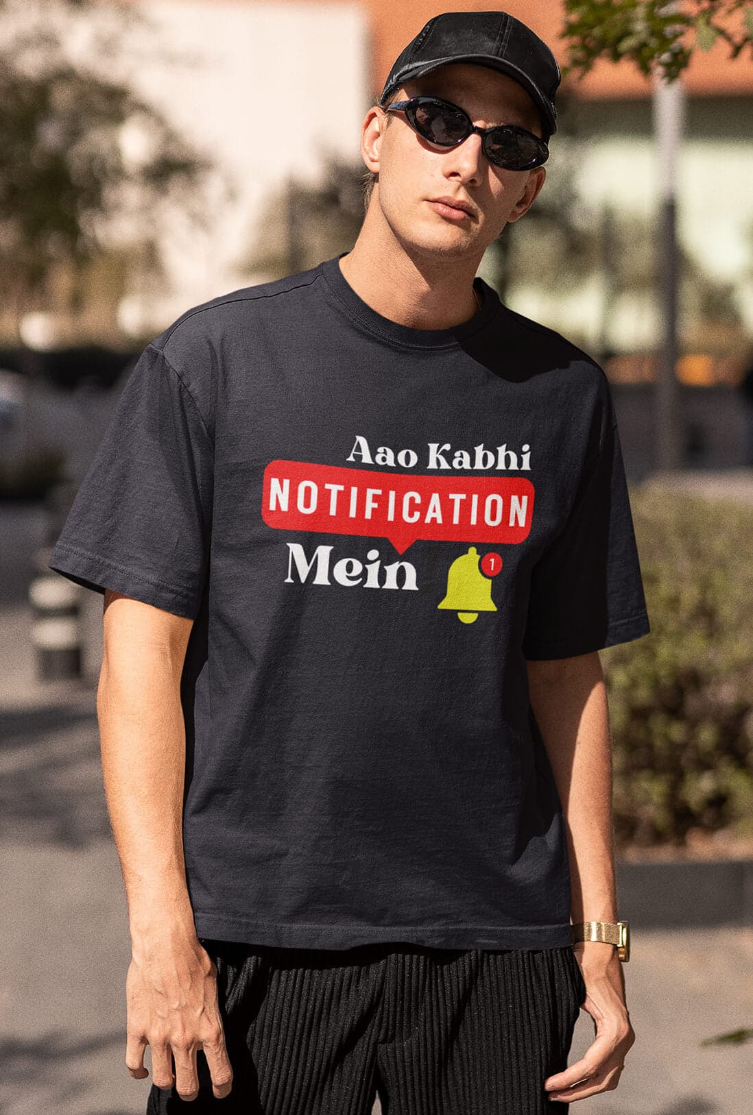 Aao Kabhi Notification Mein Men's Oversized T-Shirt - photo 2 of 2