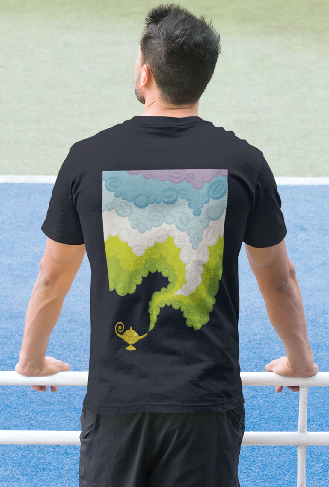 Aladdin's Magic Lamp Men's Back Print T-Shirt - photo 4 of 5