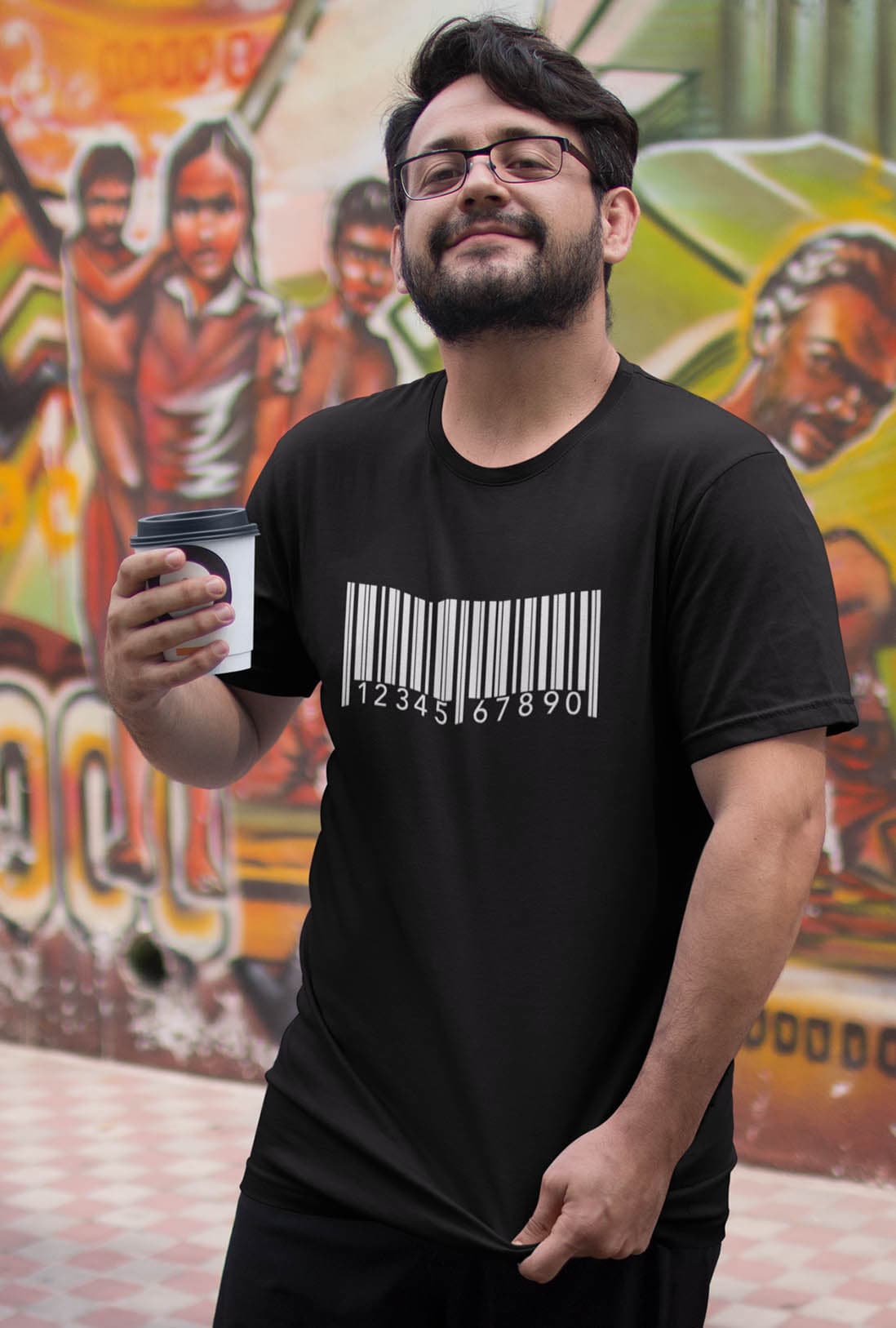 Bar Code Men's Cotton T-Shirt - photo 2 of 11