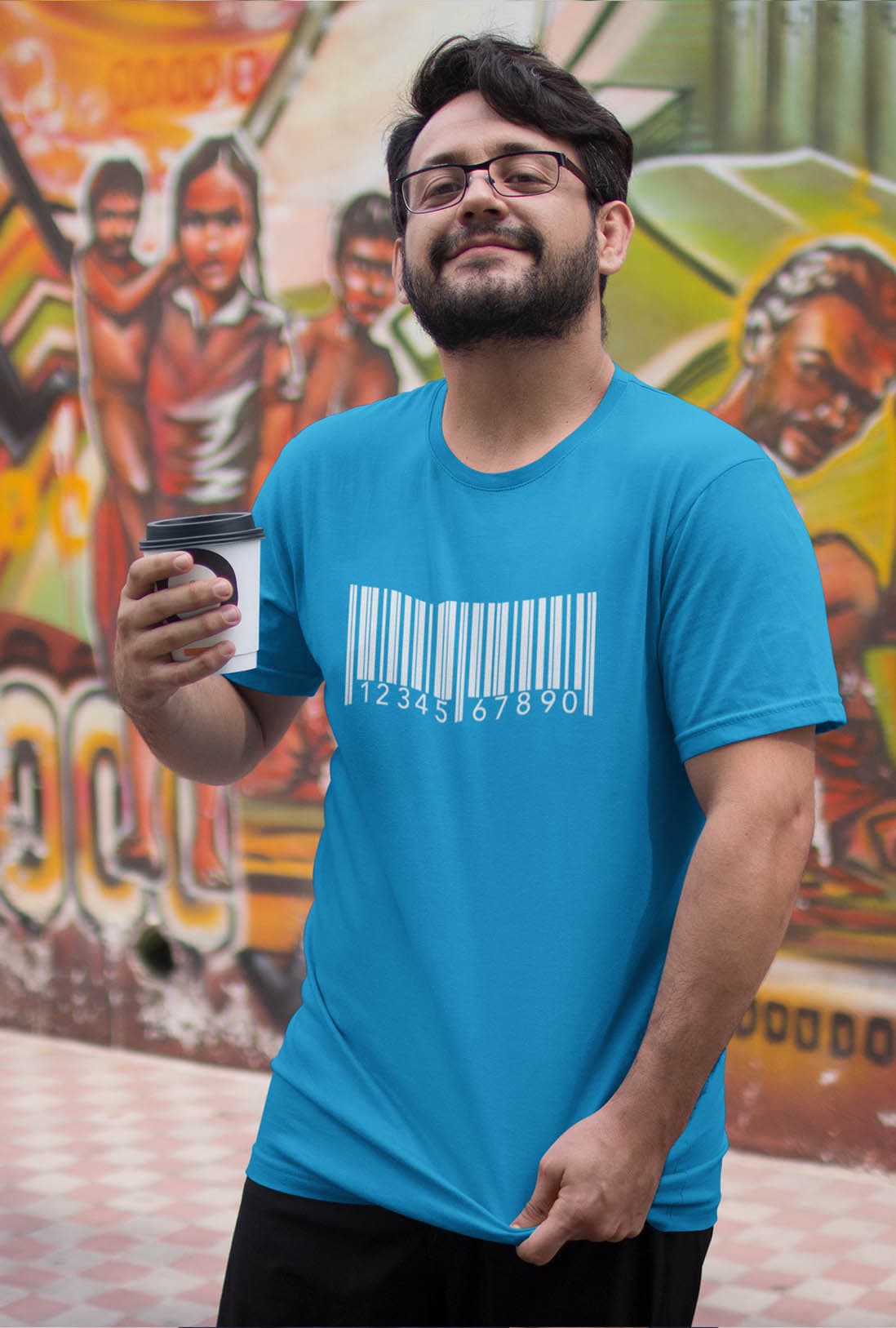 Bar Code Men's Cotton T-Shirt - photo 4 of 11