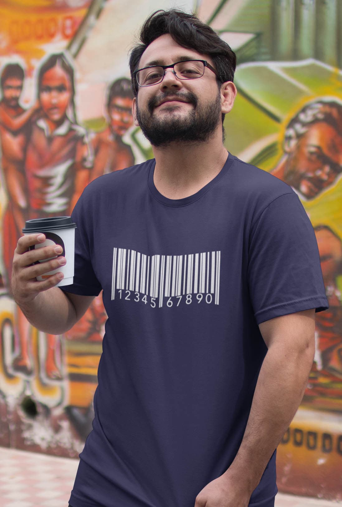 Bar Code Men's Cotton T-Shirt - photo 9 of 11