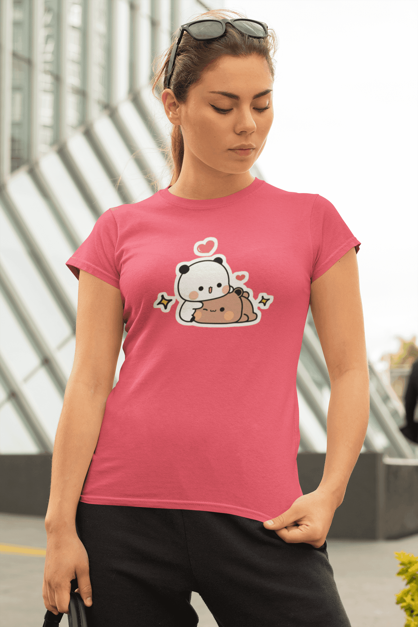 Bear & Panda Printed Women's Cotton T-Shirt - photo 3 of 4