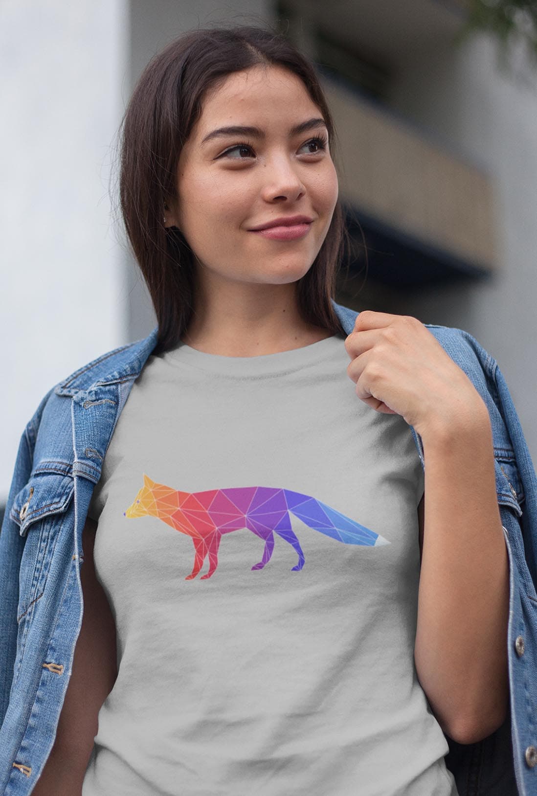 Colorful Fox Women's Cotton T-Shirt - photo 3 of 4