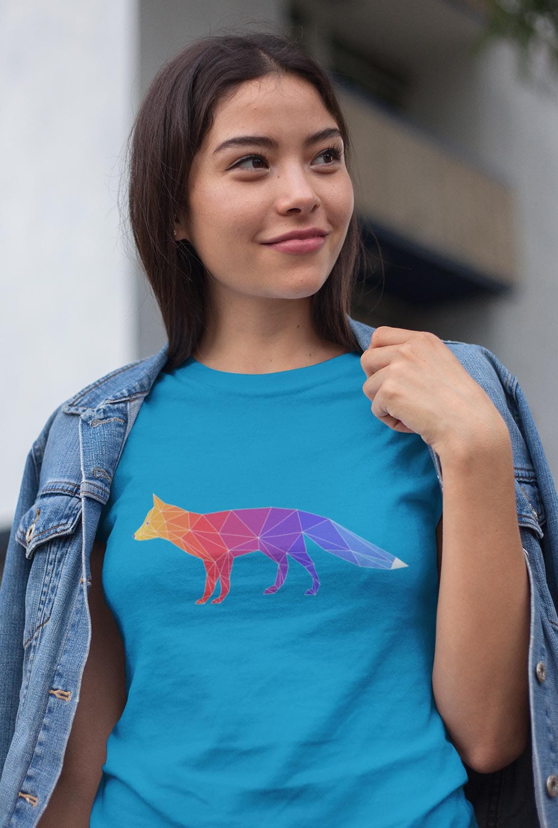 Colorful Fox Women's Cotton T-Shirt - photo 4 of 4