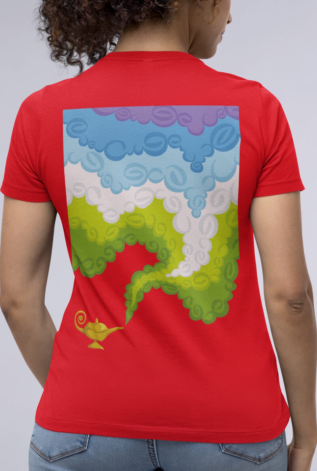Colorful Smoke From Chirag Women's Back Printed Cotton T-Shirt - photo 3 of 4