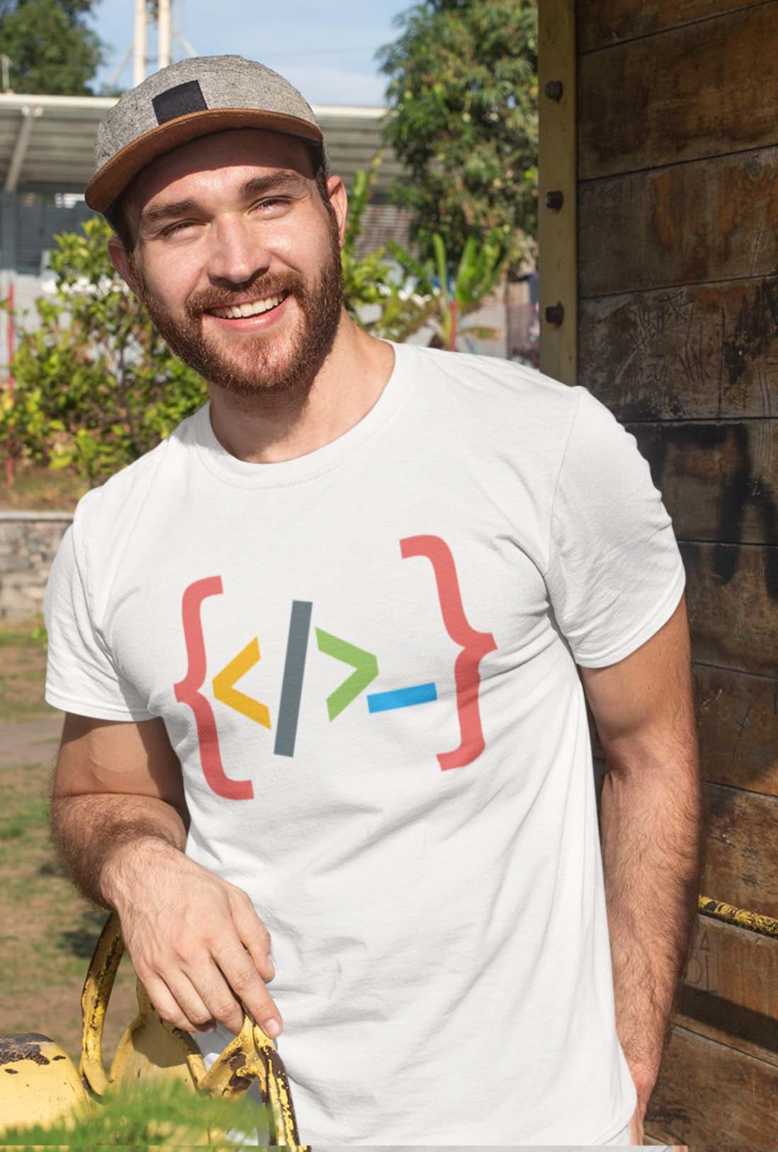 Curly Brackets Men's Cotton T-Shirt - photo 3 of 7