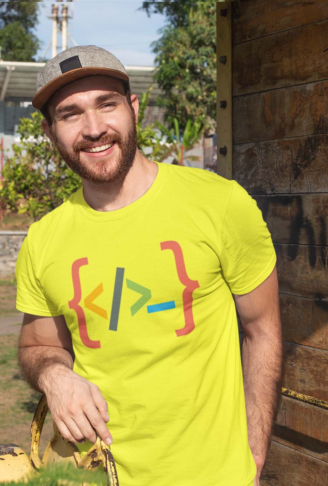 Curly Brackets Men's Cotton T-Shirt - photo 4 of 7