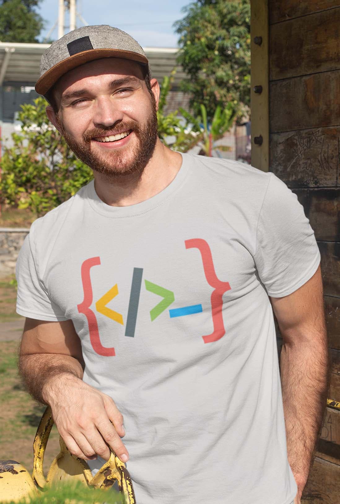 Curly Brackets Men's Cotton T-Shirt - photo 6 of 7