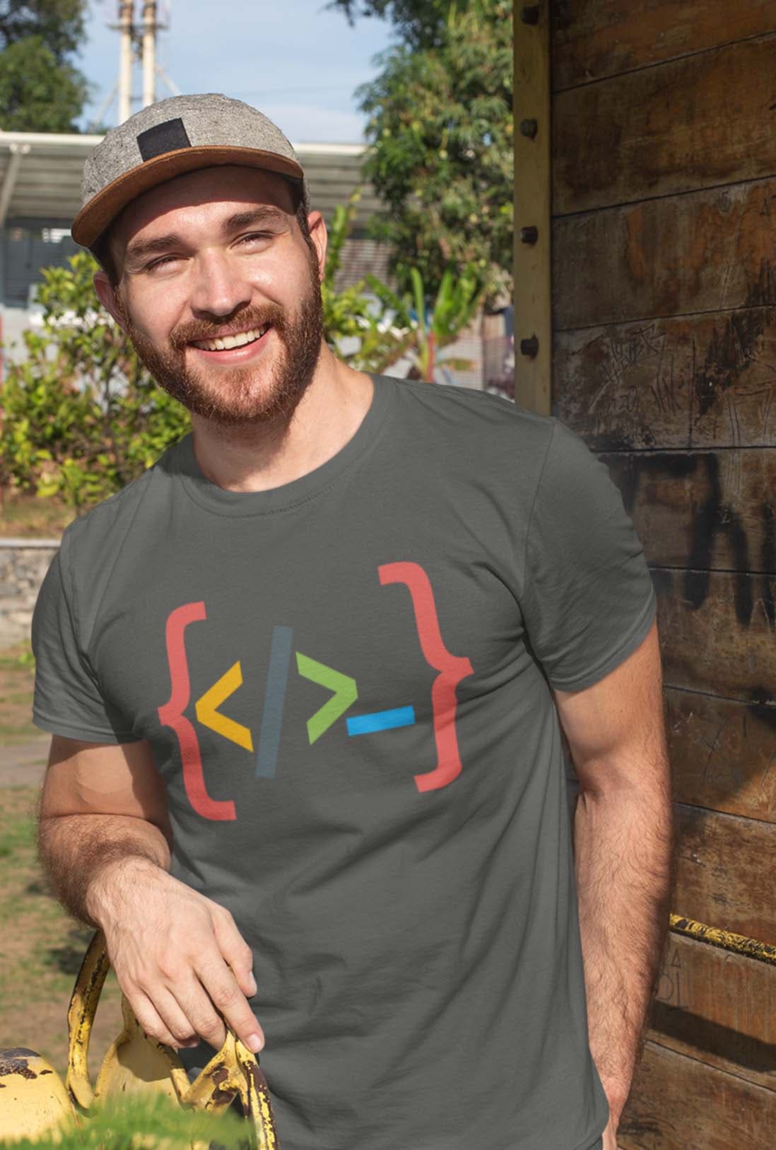 Curly Brackets Men's Cotton T-Shirt - photo 7 of 7