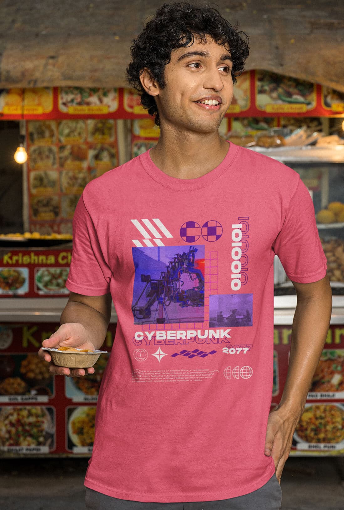 Cyperpunk Men's Cotton T-Shirt - photo 2 of 2