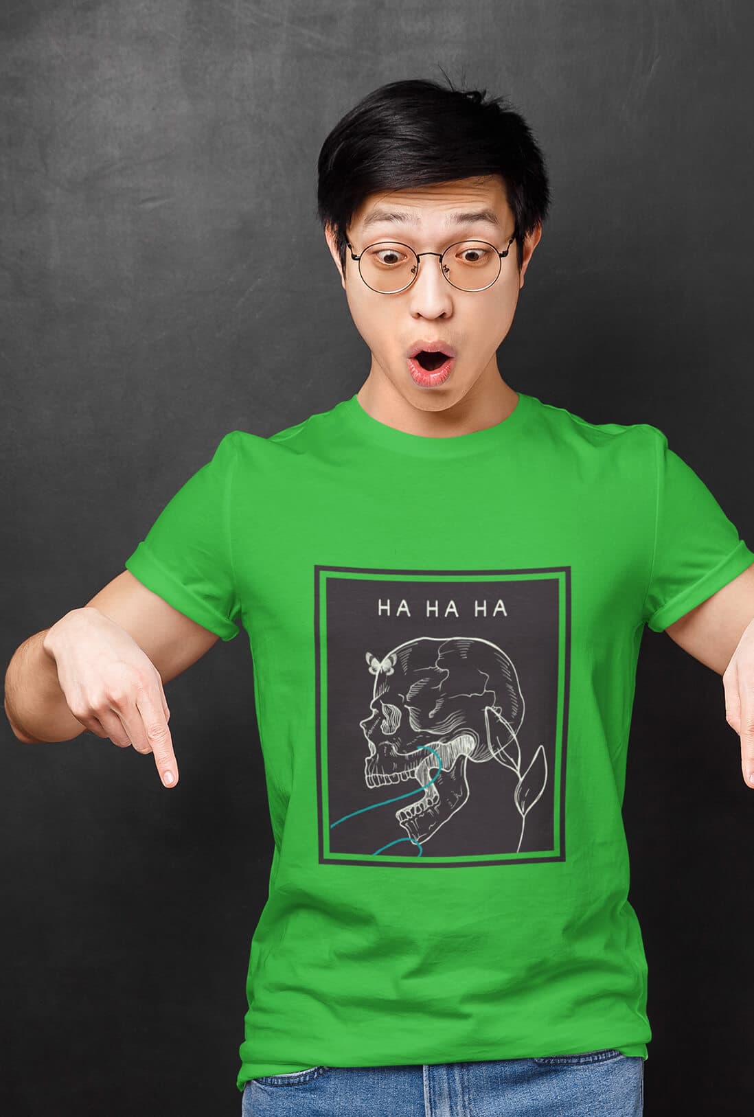 Ha Ha Ha Men's Cotton T-Shirt - photo 3 of 5