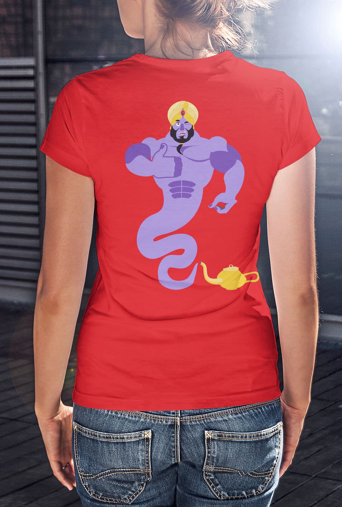 Jinni Coming From Chirag Women's Back Printed Cotton T-Shirt - photo 3 of 4