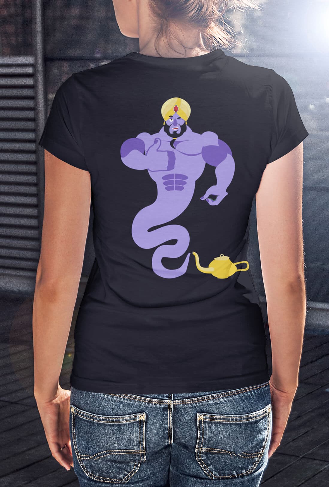 Jinni Coming From Chirag Women's Back Printed Cotton T-Shirt - photo 4 of 4