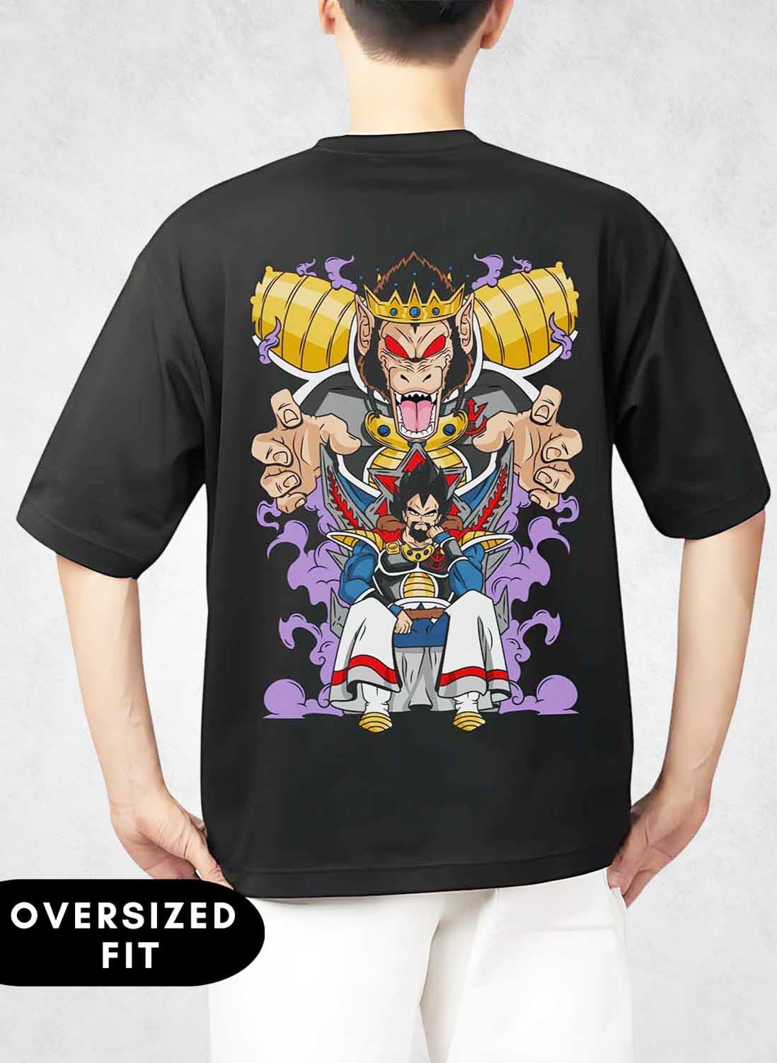 King Vegeta Men's Oversized Cotton T-Shirt