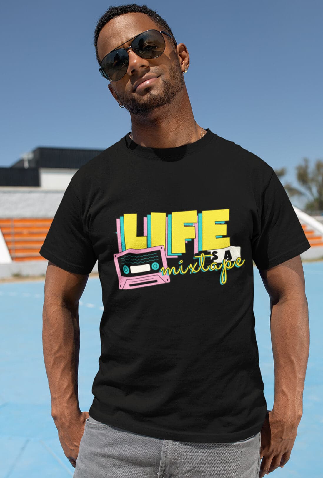 Life Is A Mixtape Men's Cotton T-Shirt - photo 2 of 3