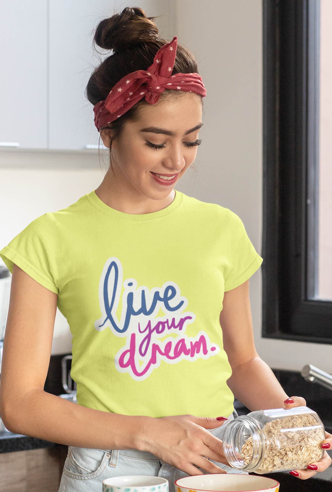 Live Your Dream Women's Cotton T-Shirt - photo 3 of 7