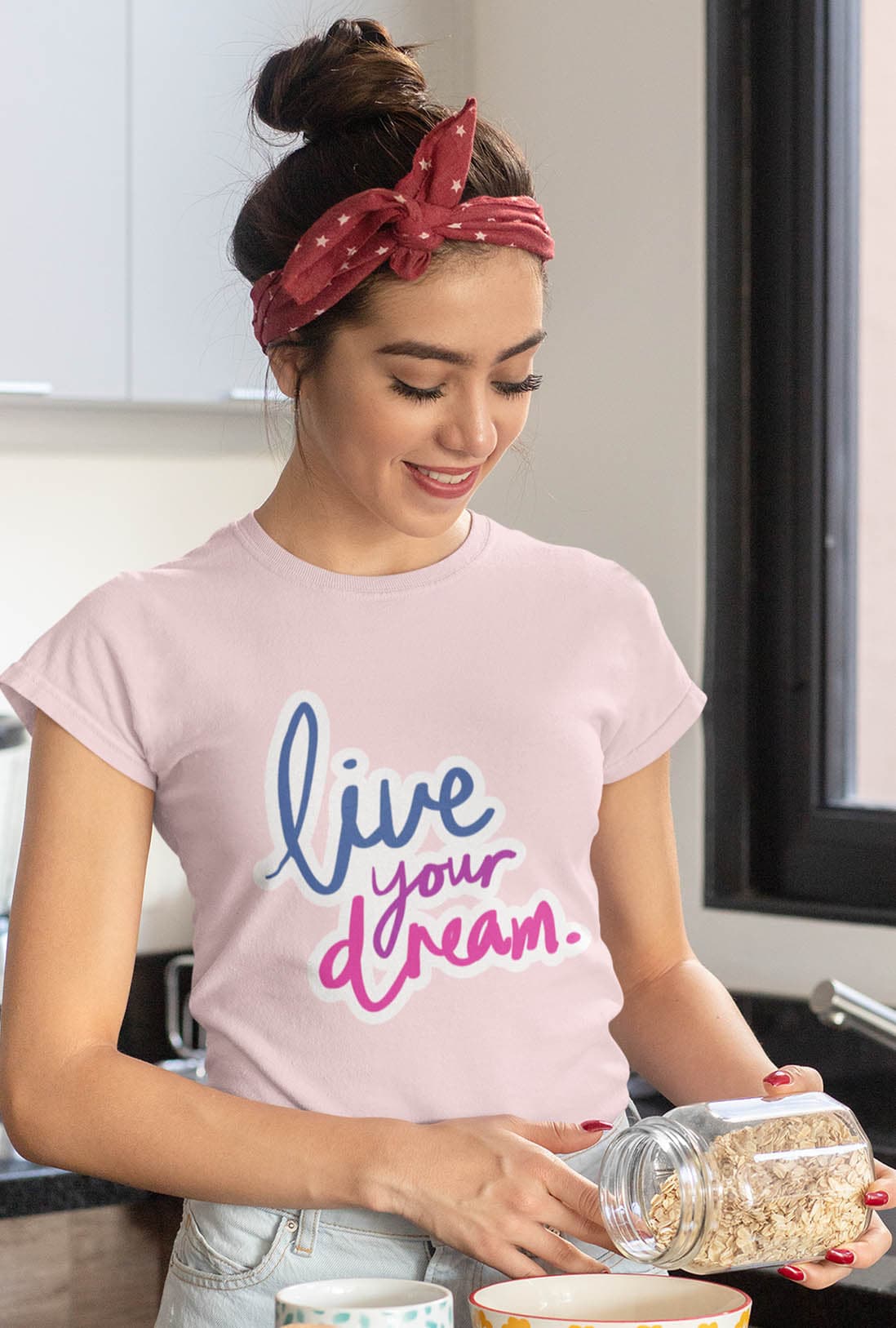 Live Your Dream Women's Cotton T-Shirt - photo 5 of 7