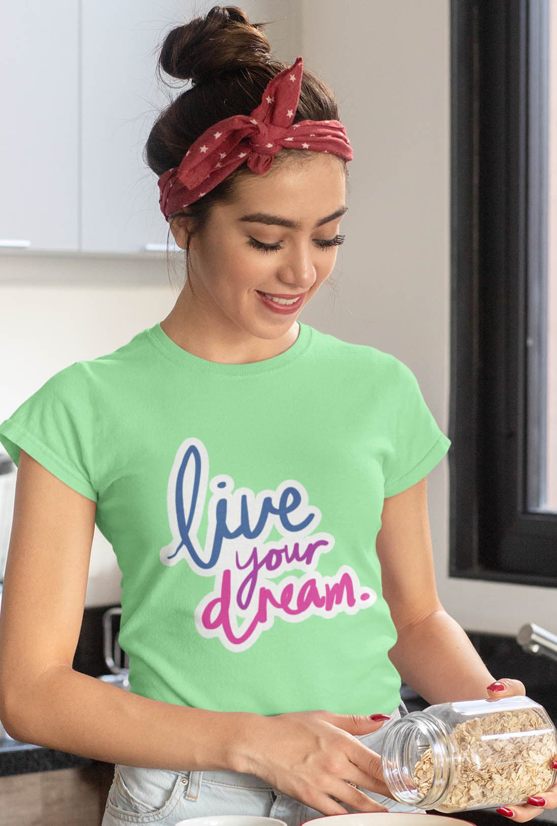 Live Your Dream Women's Cotton T-Shirt - photo 7 of 7