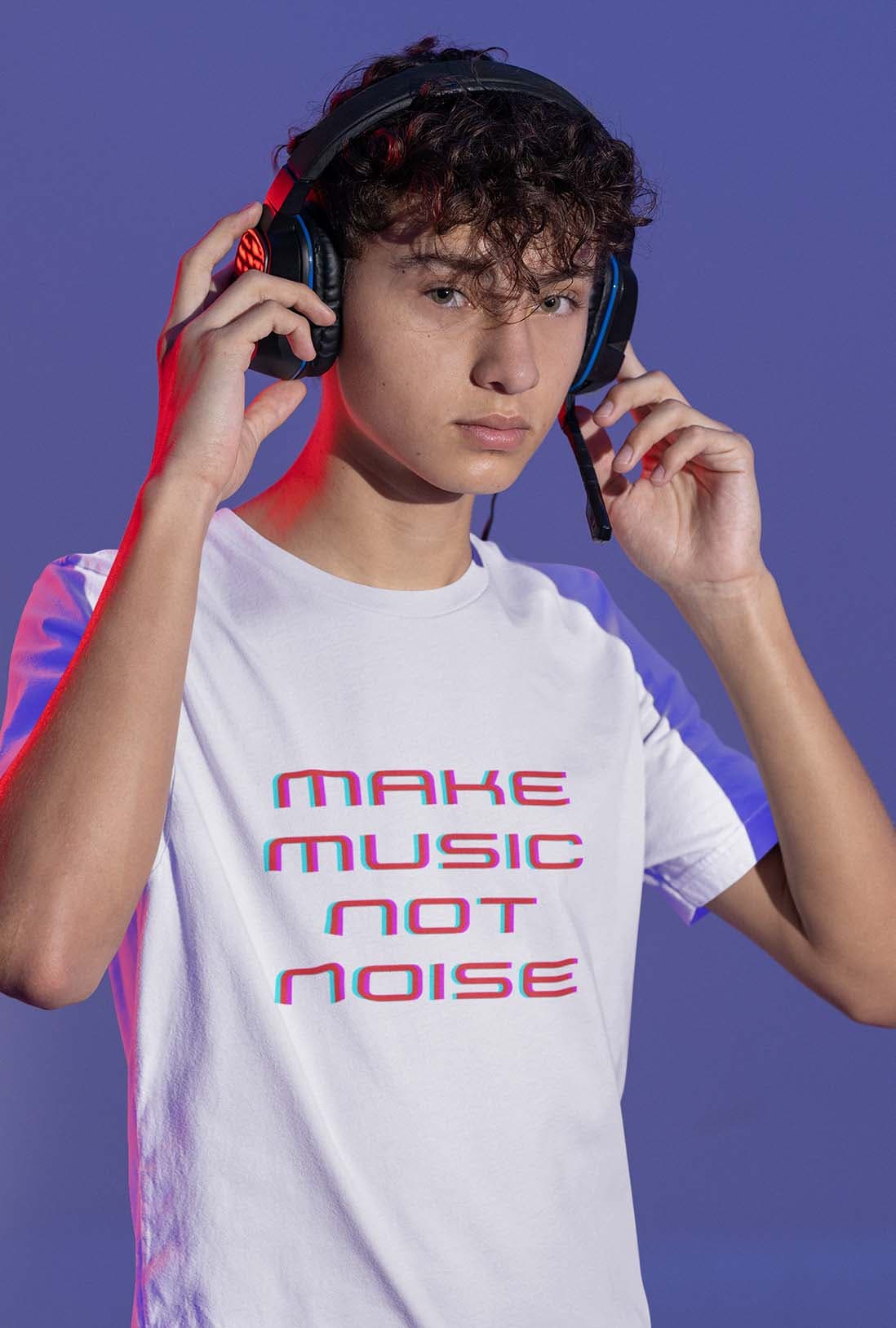 Make Music Not Noise Men's Cotton T-Shirt - photo 2 of 2