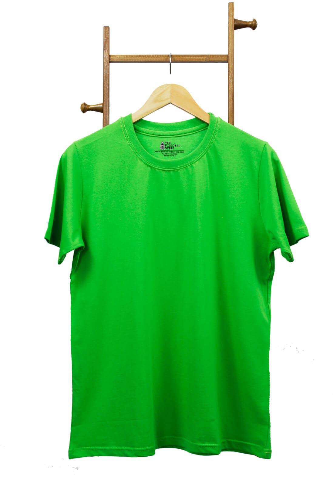 Men's Plain Forest Green Cotton T-Shirt - photo 3 of 4