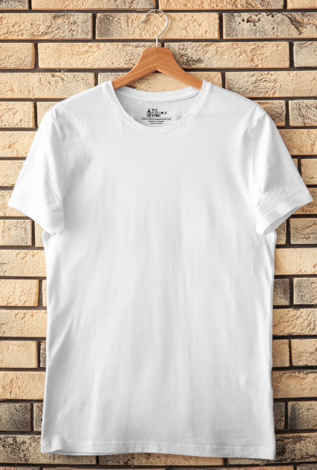 Men's Plain White Cotton T-Shirt - photo 3 of 4