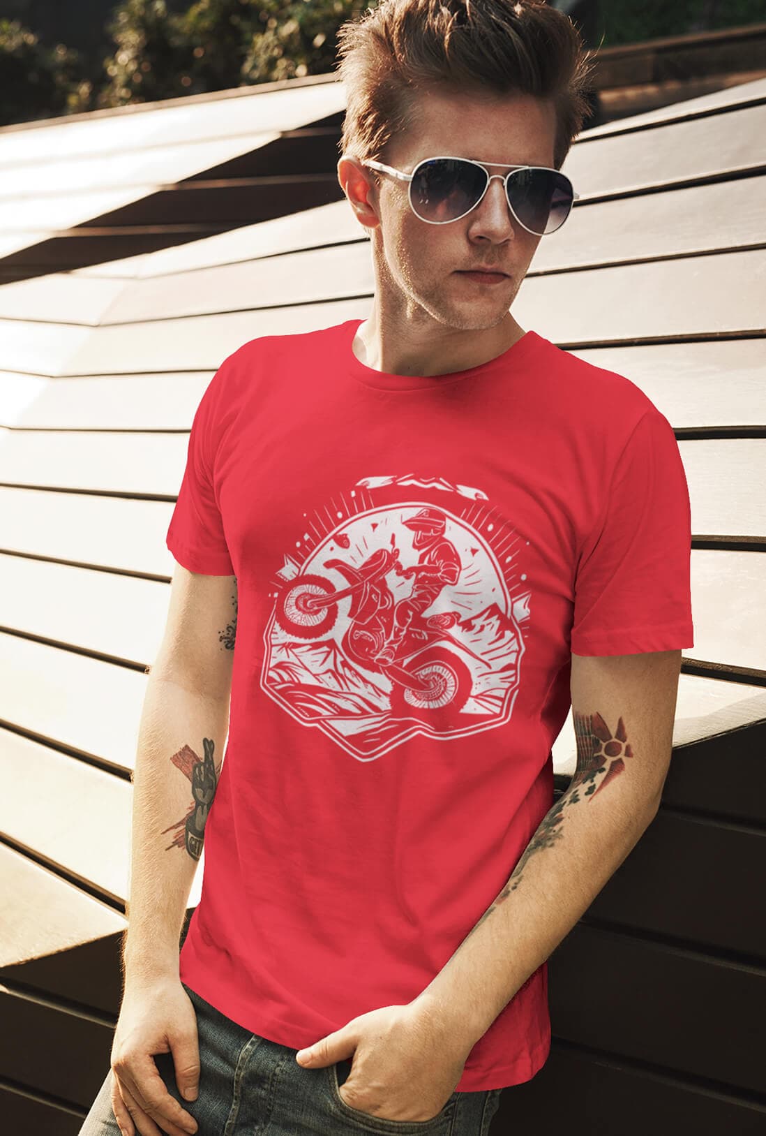 Motorbike Rider Men's Printed T-Shirt - photo 4 of 6