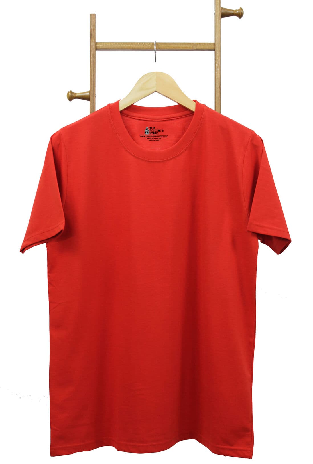 Men's Scarlet Red Cotton T-Shirt - photo 3 of 4