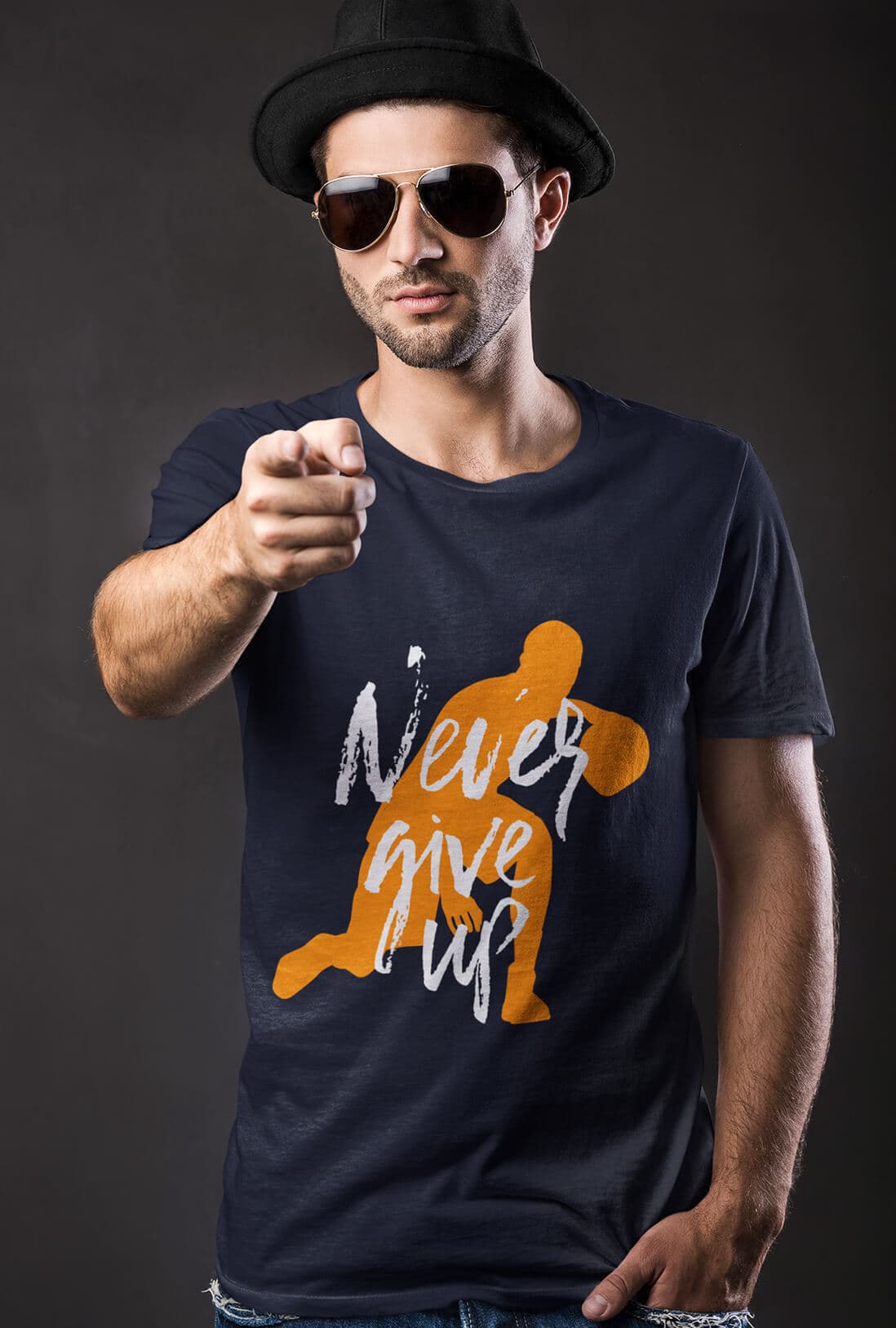 Never Give Up Men's Printed T-Shirt - photo 2 of 2