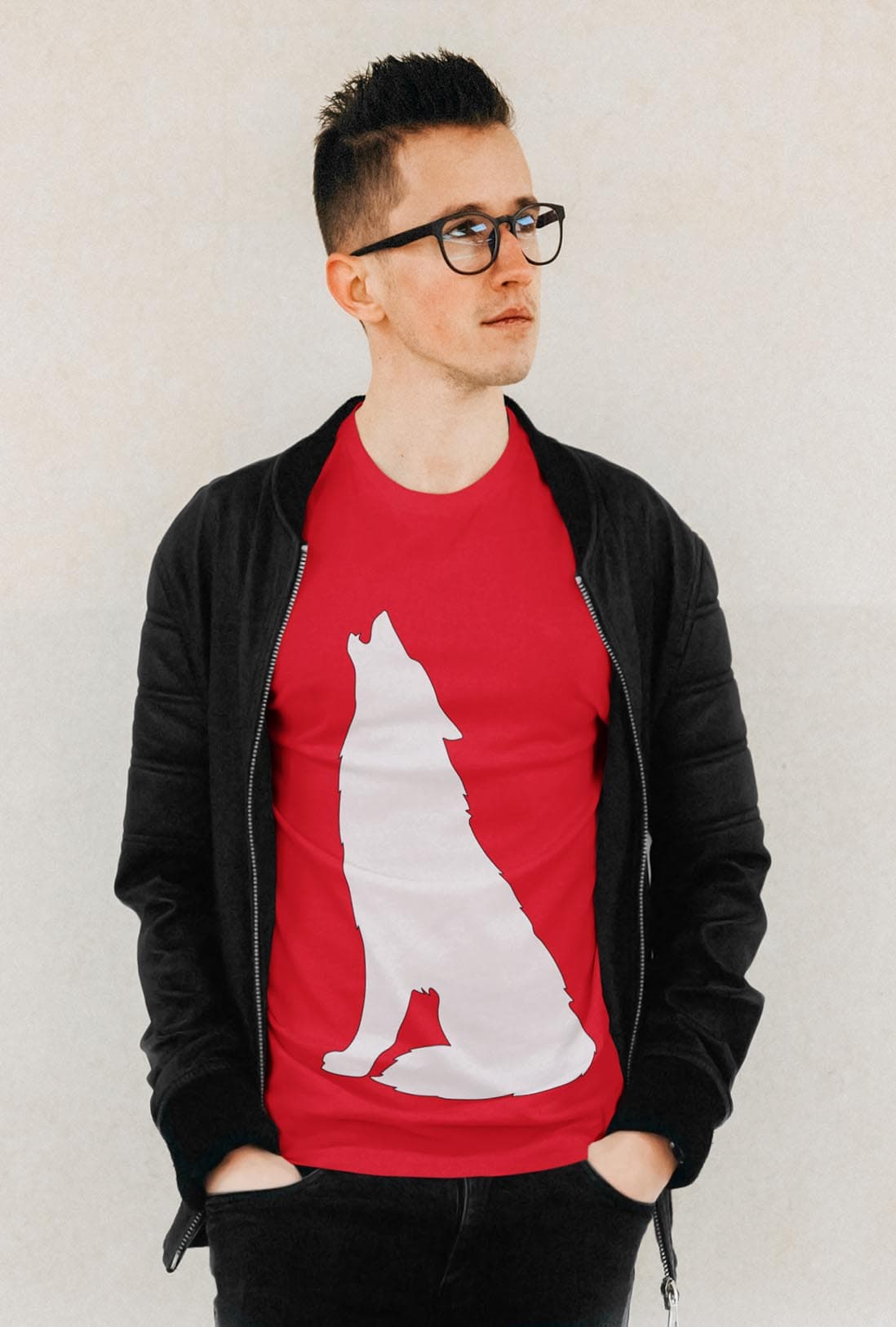 Night Wolf Men's Cotton T-Shirt - photo 4 of 9