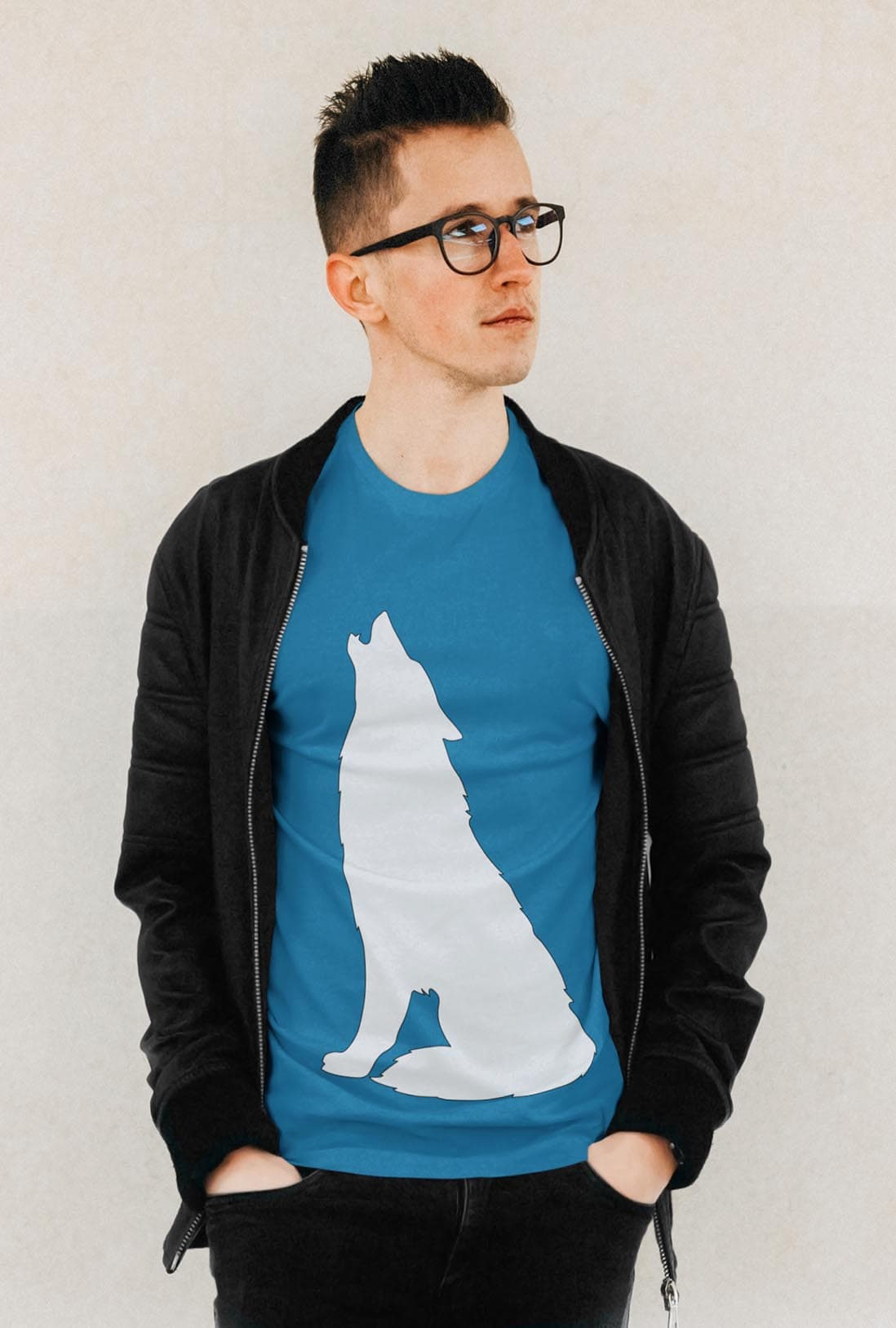 Night Wolf Men's Cotton T-Shirt - photo 7 of 9