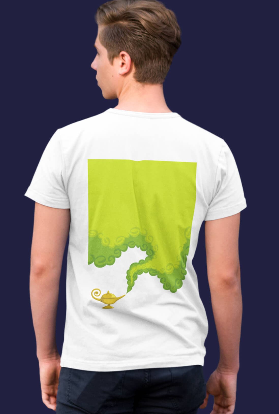 Smoke Coming From Lamp Men's Back Print T-Shirt - photo 2 of 5