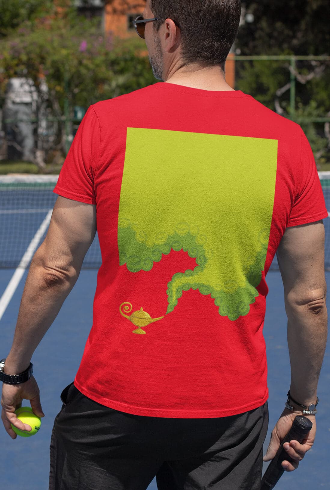 Smoke Coming From Lamp Men's Back Print T-Shirt - photo 3 of 5