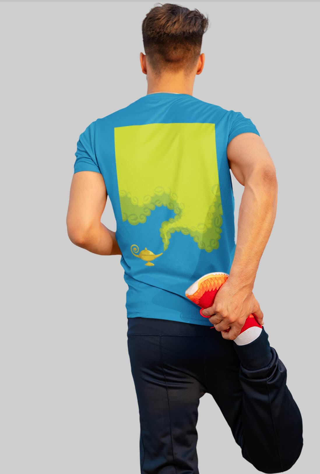 Smoke Coming From Lamp Men's Back Print T-Shirt - photo 5 of 5