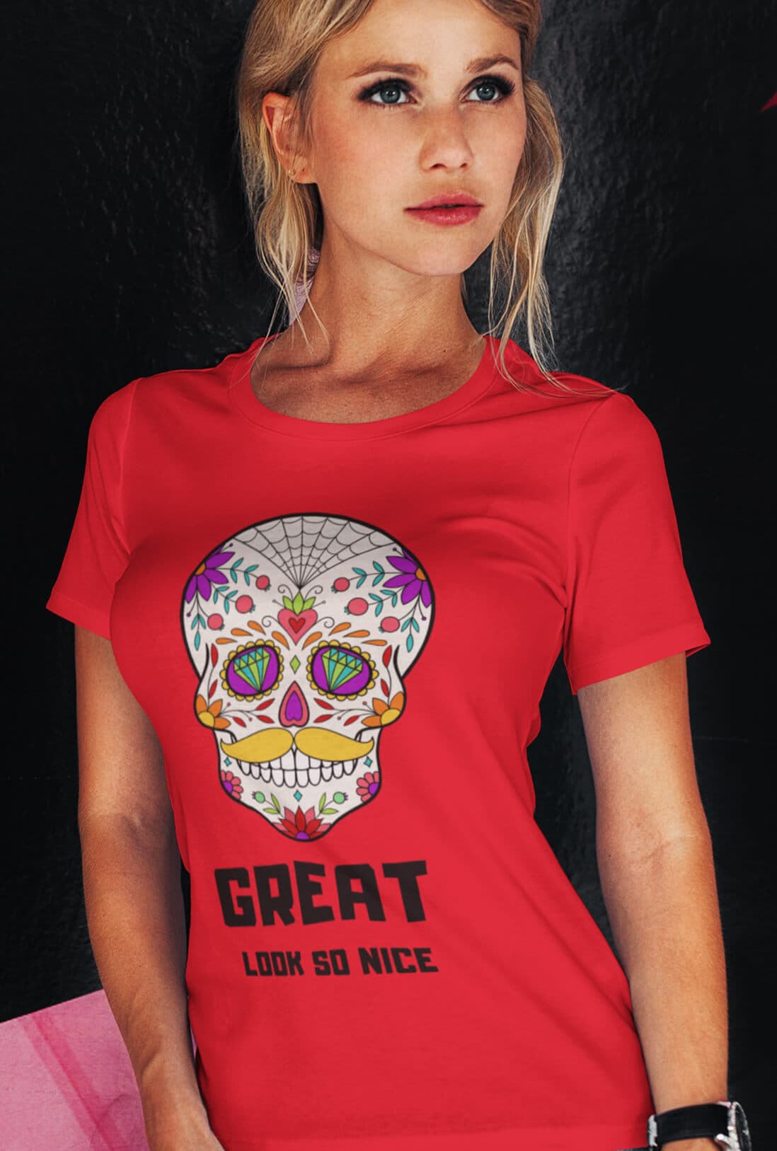Sugar Skull Women's Cotton T-Shirt - photo 3 of 4