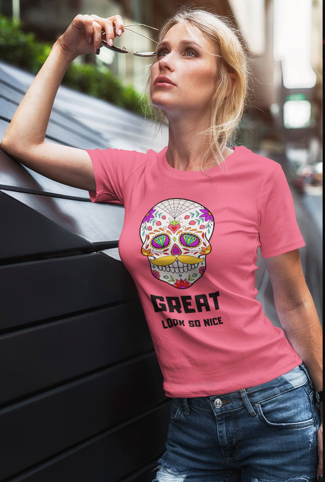 Sugar Skull Women's Cotton T-Shirt - photo 4 of 4