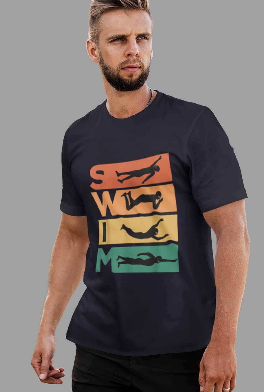 Swimming Design Men's T-Shirt - photo 3 of 3