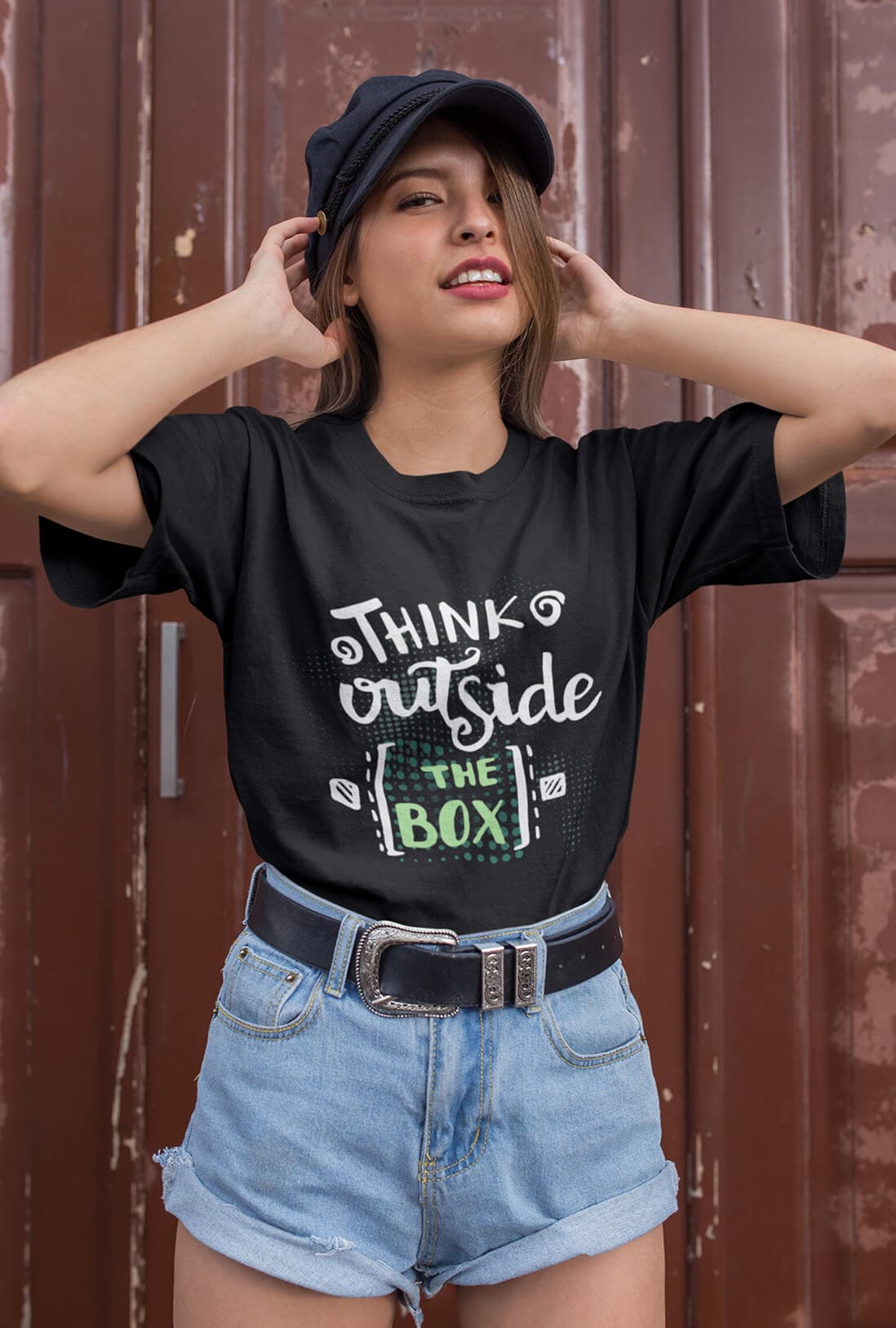 Think Outside The Box Women's Oversized T-Shirt