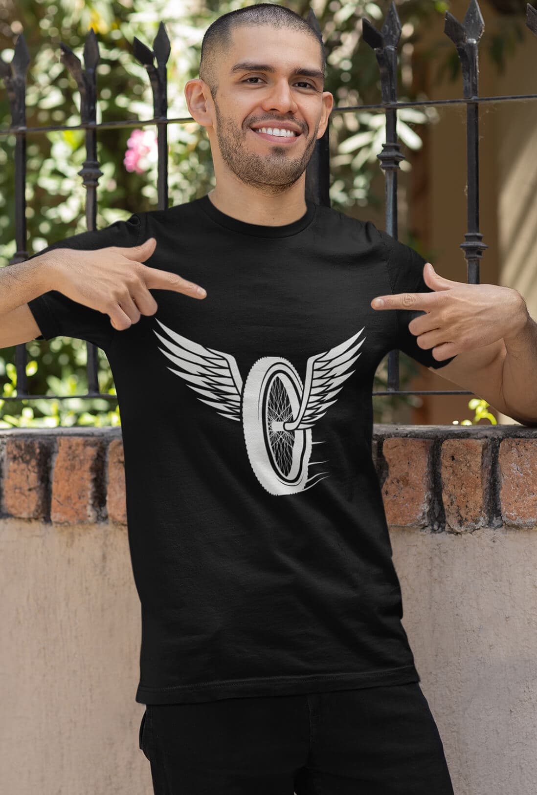 Wings On Wheels Men's Front Back Printed T-Shirt - photo 5 of 6