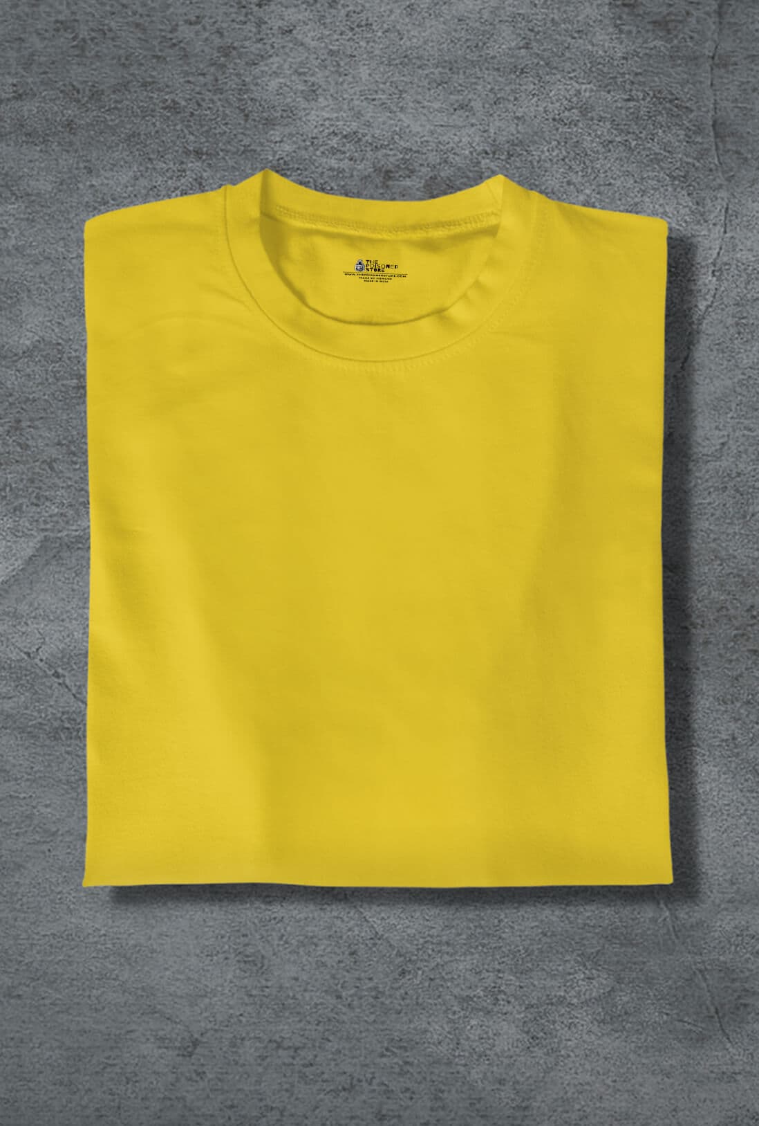 Women's Plain Cheerful Yellow Cotton T-Shirt - photo 3 of 3