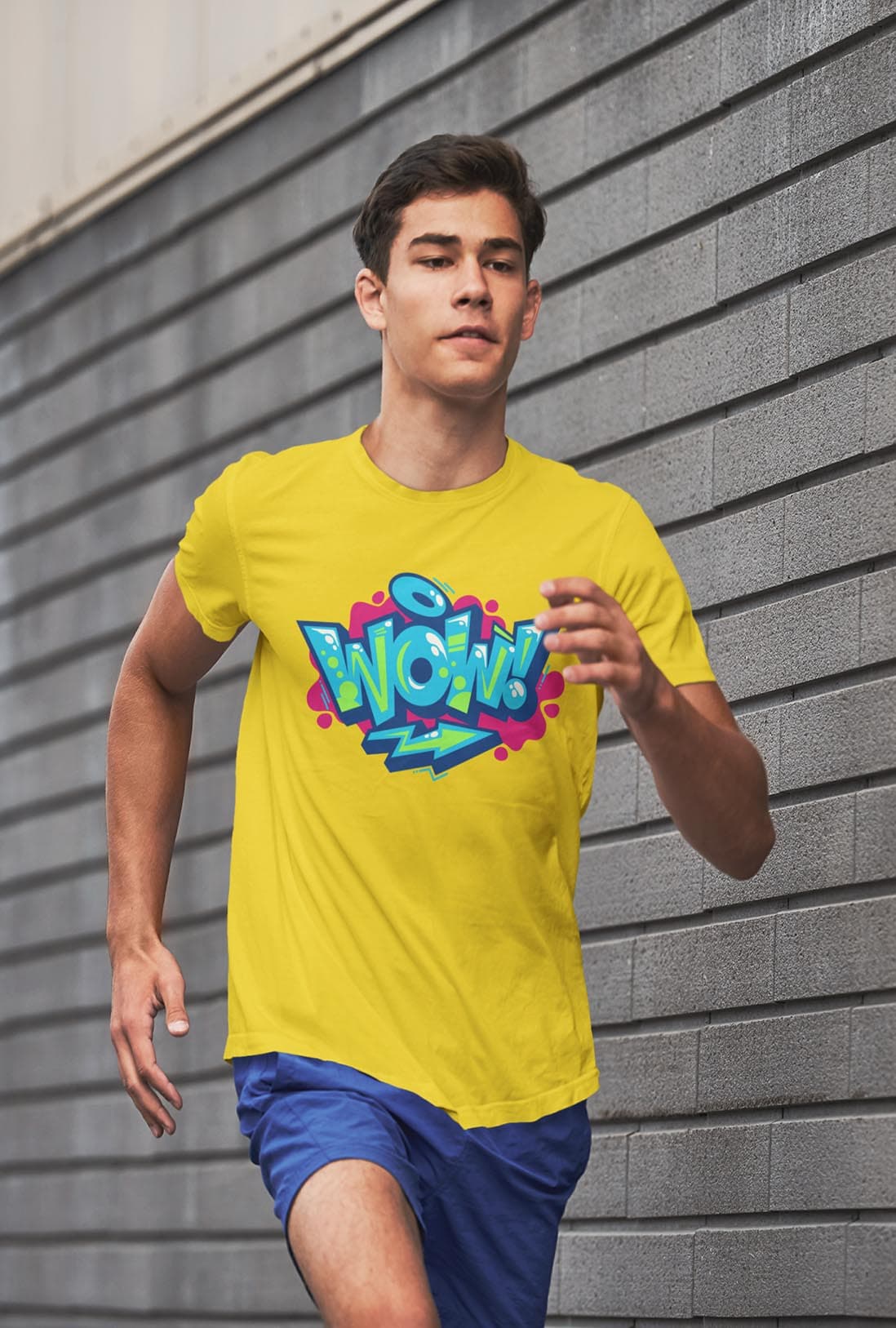 Wow Men's Cotton T-Shirt - photo 4 of 8