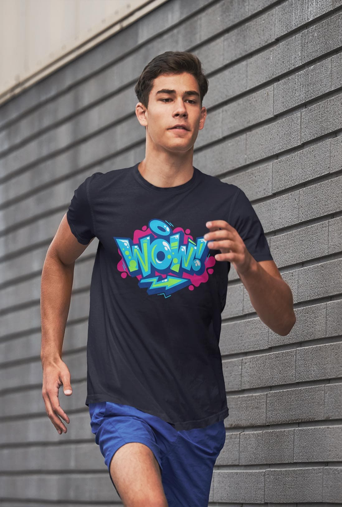 Wow Men's Cotton T-Shirt - photo 7 of 8