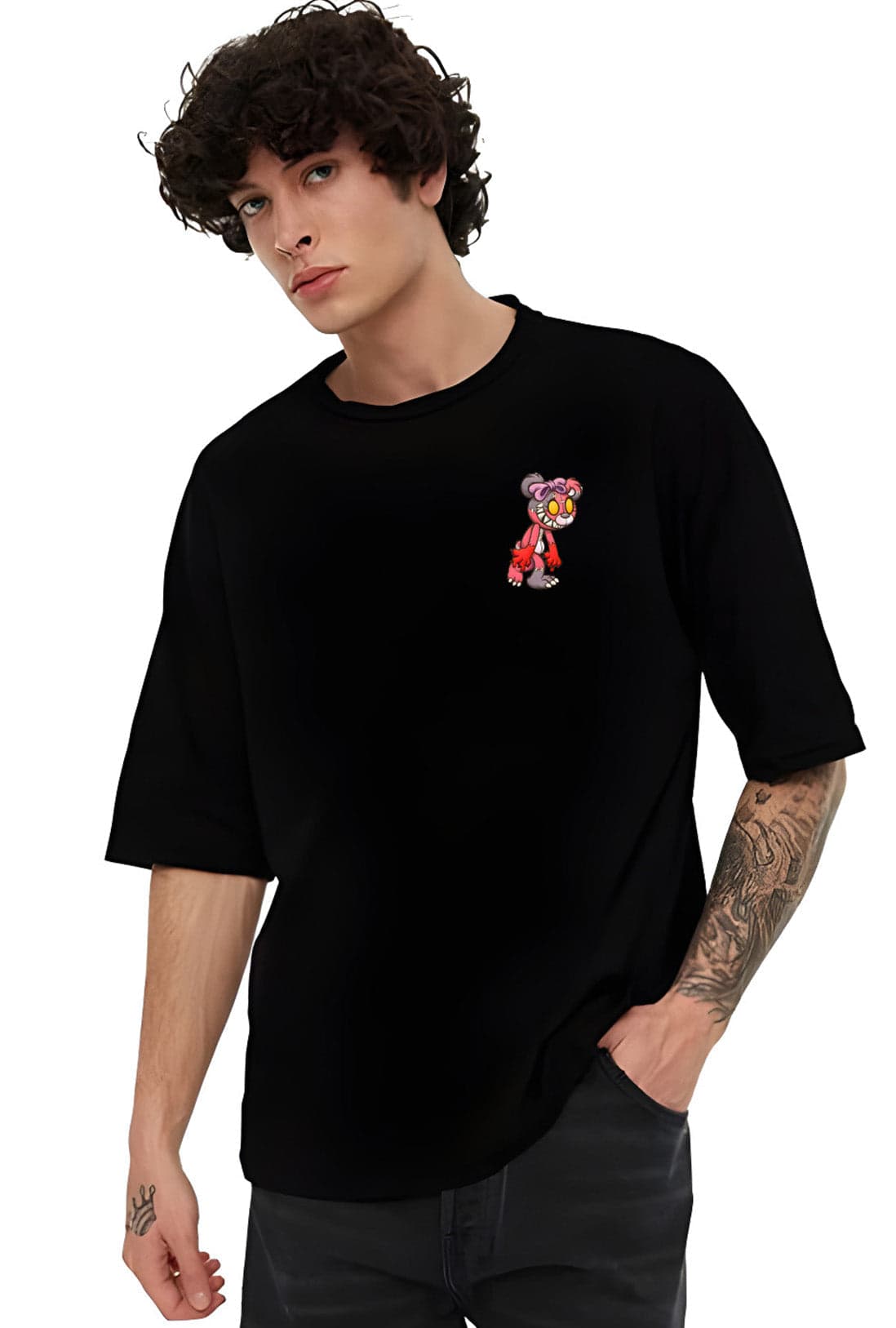 Zombie Doll Men's Oversized Front & Back Print T-Shirt - photo 6 of 6