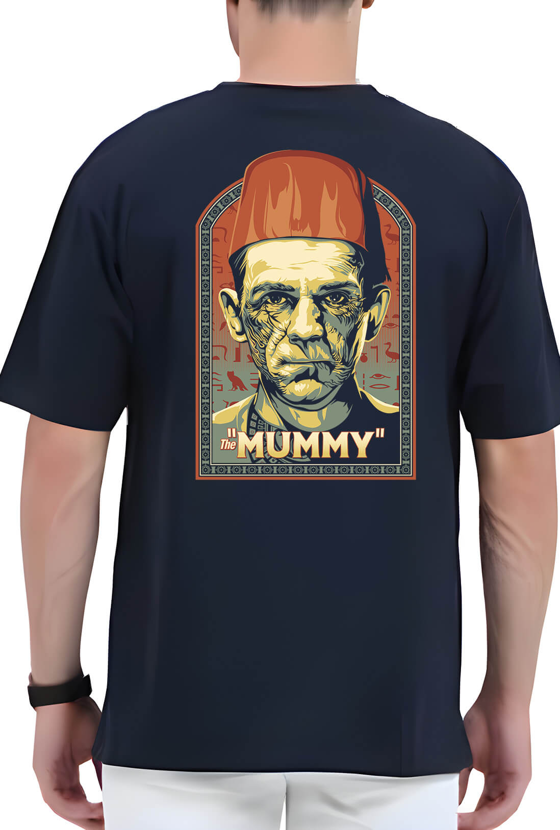 The Mummy Men's Back Print Oversized T-Shirt