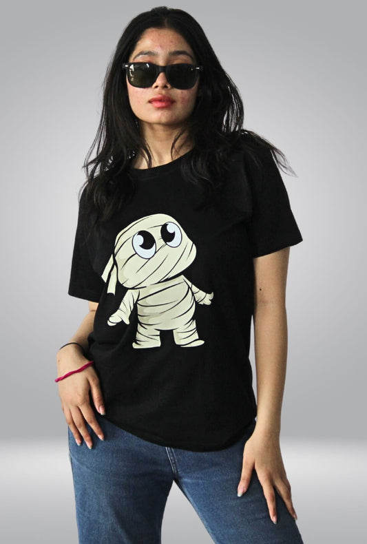 Mummy Cartoon Women's Cotton T-Shirt